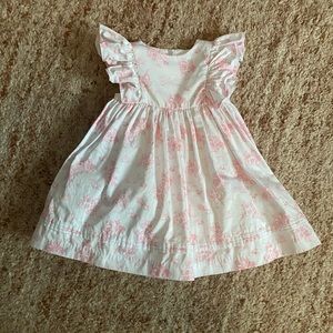 EUC Janie and Jack Baby Bunny Toile Pleated Dress 24M